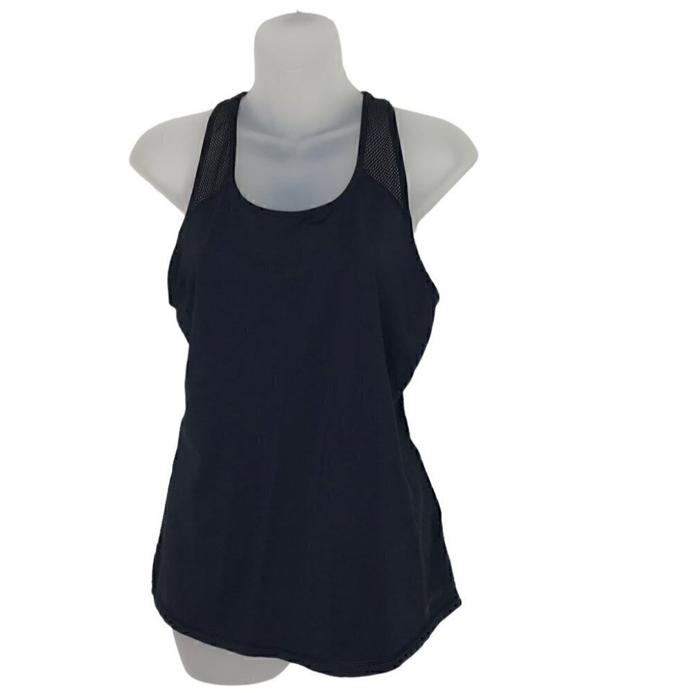 IVY Park Black Workout Top With Mesh Shoulders And Back Size S